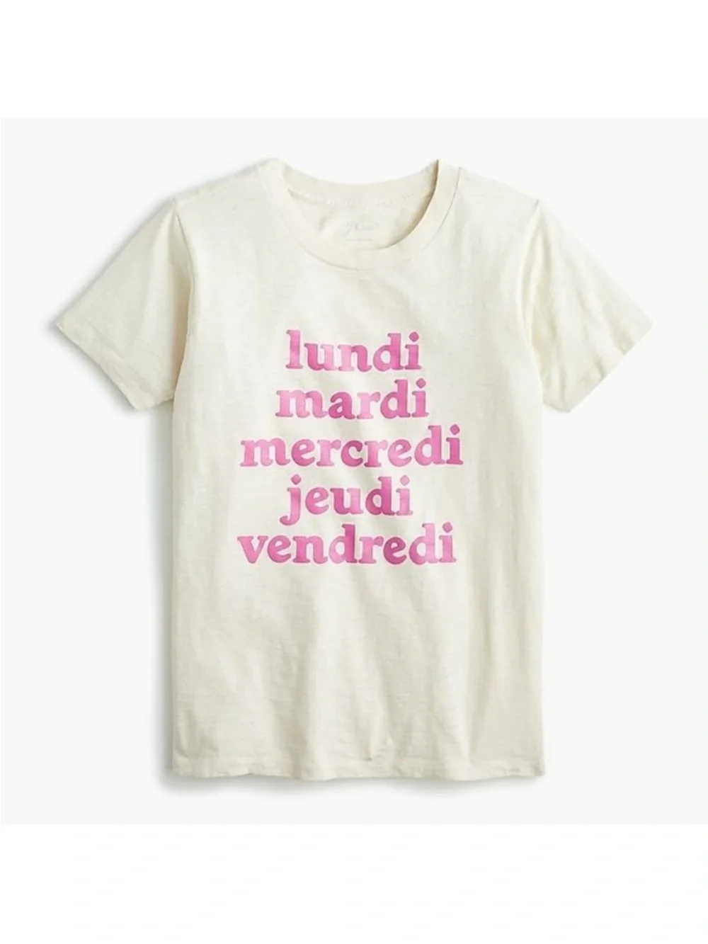 J. Crew "Les jours de la semaine" crewneck T-shirt - Picture 2 of 6